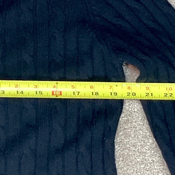 Neiman Marcus Cashmere Duster Cardigan Sweater Women XL Black Cable Knit Classic - Picture 6 of 11